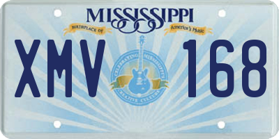 MS license plate XMV168