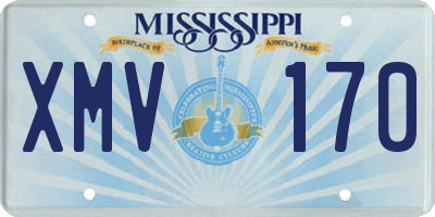 MS license plate XMV170