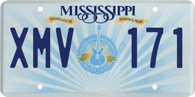 MS license plate XMV171