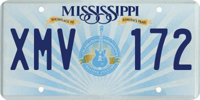 MS license plate XMV172