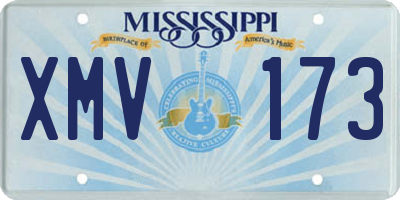MS license plate XMV173