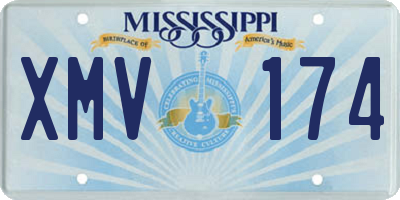 MS license plate XMV174