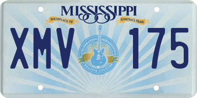 MS license plate XMV175