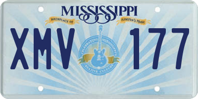 MS license plate XMV177