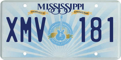 MS license plate XMV181