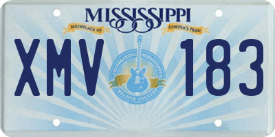 MS license plate XMV183