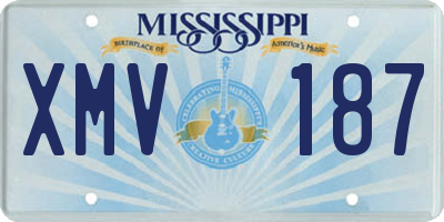 MS license plate XMV187