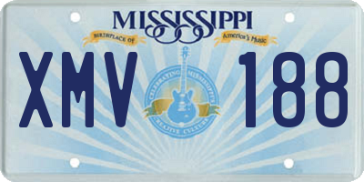 MS license plate XMV188
