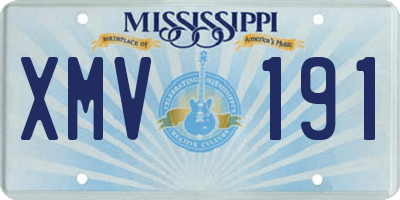 MS license plate XMV191