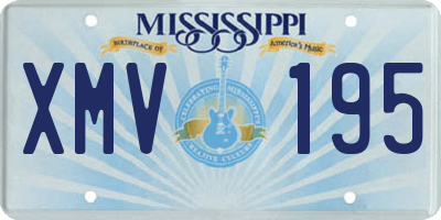 MS license plate XMV195