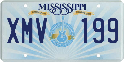 MS license plate XMV199