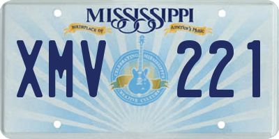 MS license plate XMV221