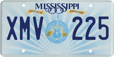 MS license plate XMV225