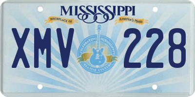 MS license plate XMV228