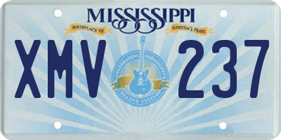 MS license plate XMV237