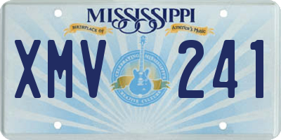 MS license plate XMV241