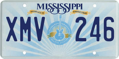 MS license plate XMV246