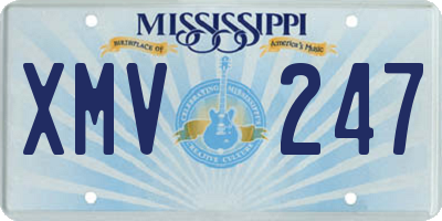 MS license plate XMV247