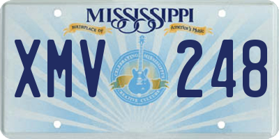 MS license plate XMV248
