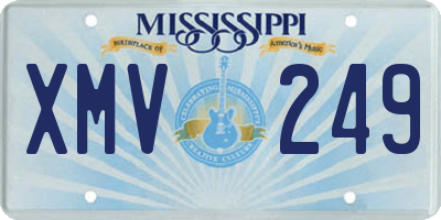 MS license plate XMV249