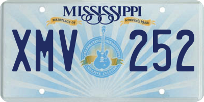MS license plate XMV252