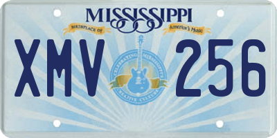 MS license plate XMV256
