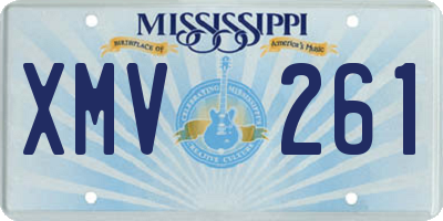 MS license plate XMV261