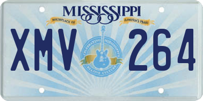 MS license plate XMV264