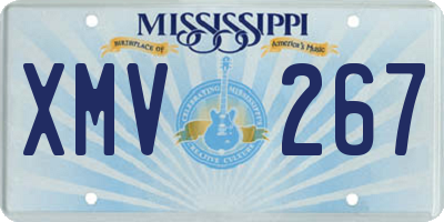 MS license plate XMV267
