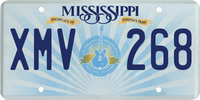MS license plate XMV268