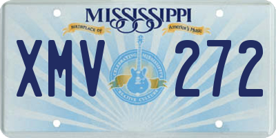 MS license plate XMV272