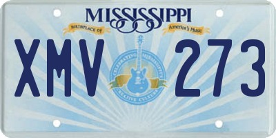 MS license plate XMV273
