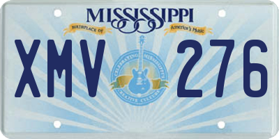 MS license plate XMV276
