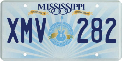 MS license plate XMV282