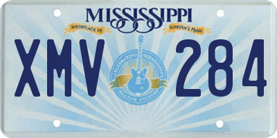 MS license plate XMV284
