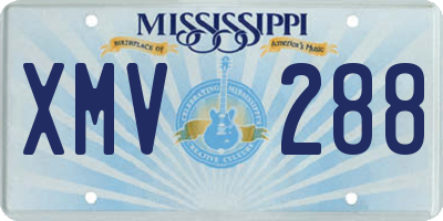 MS license plate XMV288