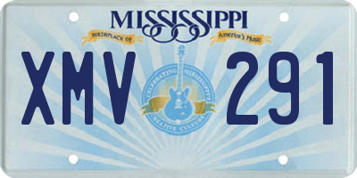 MS license plate XMV291