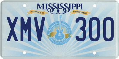 MS license plate XMV300