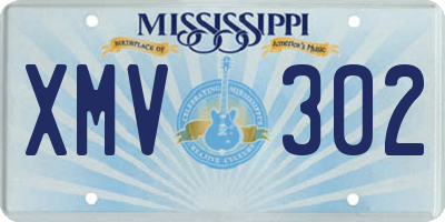 MS license plate XMV302
