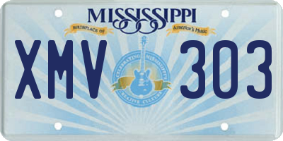 MS license plate XMV303