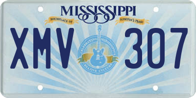 MS license plate XMV307