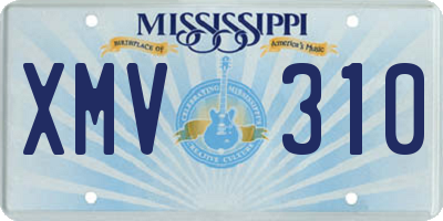MS license plate XMV310