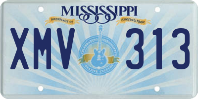 MS license plate XMV313