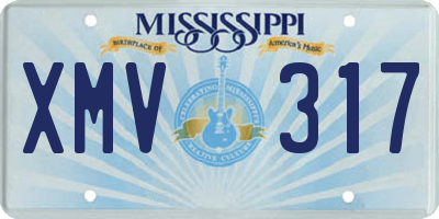 MS license plate XMV317