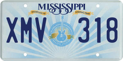 MS license plate XMV318