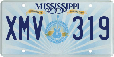 MS license plate XMV319