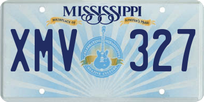 MS license plate XMV327