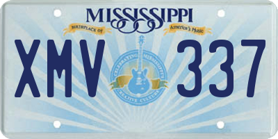 MS license plate XMV337