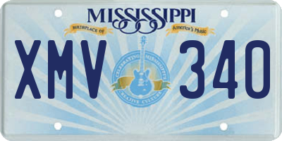 MS license plate XMV340