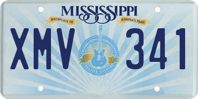MS license plate XMV341